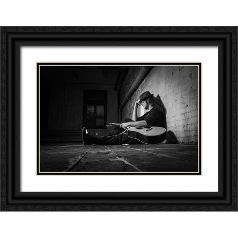 The Wanderer Black Ornate Wood Framed Art Print with Double Matting by Boutin, David