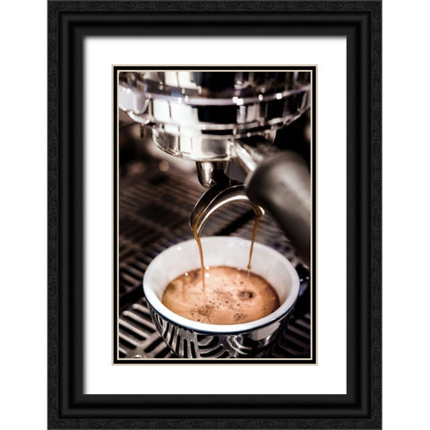 Coffee_002 Black Ornate Wood Framed Art Print with Double Matting by 1x Studio III