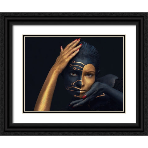 FULCRUM Black Ornate Wood Framed Art Print with Double Matting by Bogdan R, Mihai