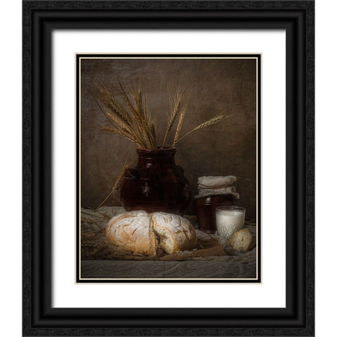 Still life Black Ornate Wood Framed Art Print with Double Matting by Elsharma, Yasmin