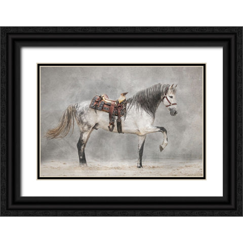 Strike A Pose Black Ornate Wood Framed Art Print with Double Matting by Tennant, Julie