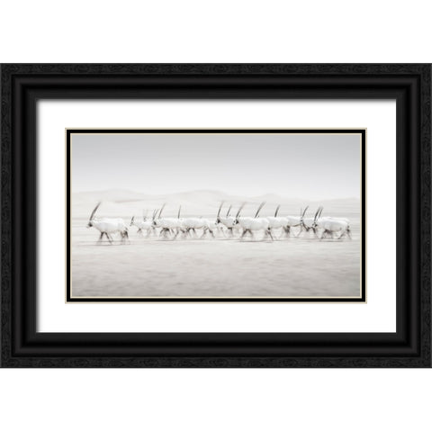 Movement Black Ornate Wood Framed Art Print with Double Matting by Newton, Dan