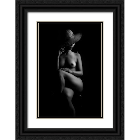 Muse 2 Black Ornate Wood Framed Art Print with Double Matting by Das, Prithul