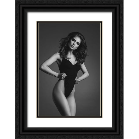 Toma Black Ornate Wood Framed Art Print with Double Matting by Markachev, Leonid