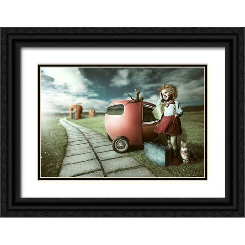 Vegtable Jurney Black Ornate Wood Framed Art Print with Double Matting by Mymon, Noam