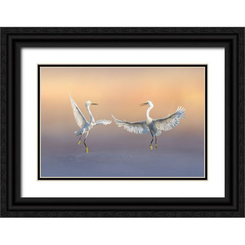 Happily Forever Black Ornate Wood Framed Art Print with Double Matting by Zhao, Qing