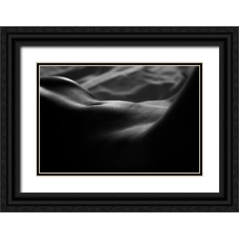 A Rainy Morning Black Ornate Wood Framed Art Print with Double Matting by Kondo, Masami