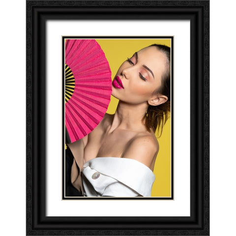 Liana portrait Black Ornate Wood Framed Art Print with Double Matting by Ventura, Andrea