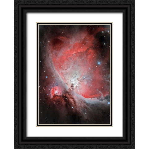 The Heart Of The Great Orion Nebula-M42 Black Ornate Wood Framed Art Print with Double Matting by Kalika, Michael