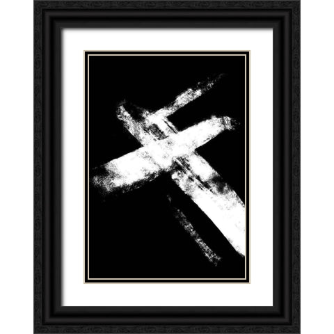 negatives_006_crossed Black Ornate Wood Framed Art Print with Double Matting by 1x Studio II