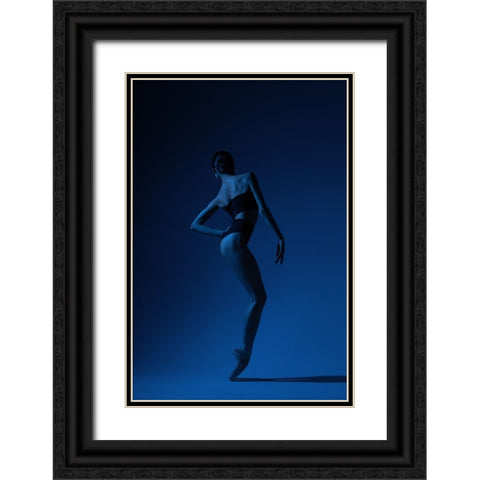 Deep Black Ornate Wood Framed Art Print with Double Matting by Sleta, Natalya