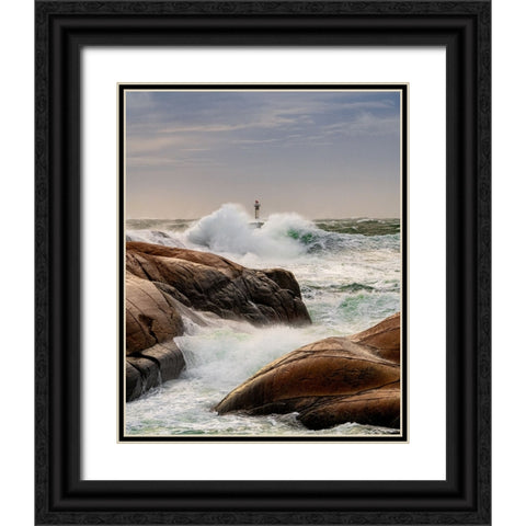 Coast Of Bohuslacn Black Ornate Wood Framed Art Print with Double Matting by Larsson, Dan