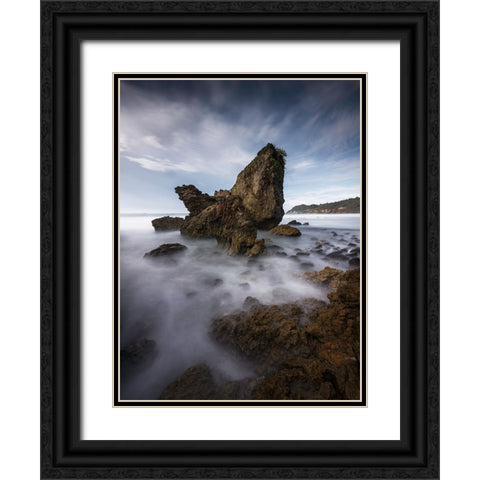 The Rock Black Ornate Wood Framed Art Print with Double Matting by Lay, Jefri