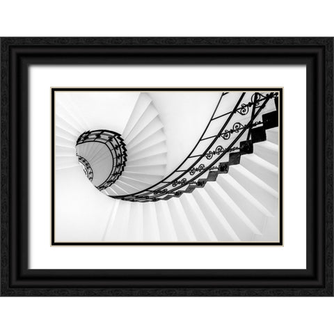 GOLDEN RATIO Black Ornate Wood Framed Art Print with Double Matting by Turkistani, Hanaa