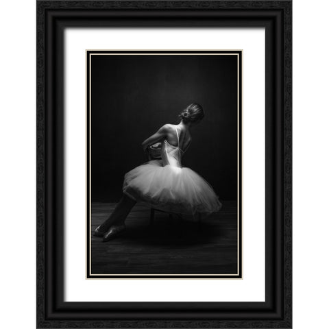 dreaming Black Ornate Wood Framed Art Print with Double Matting by Petrocca, Domenico
