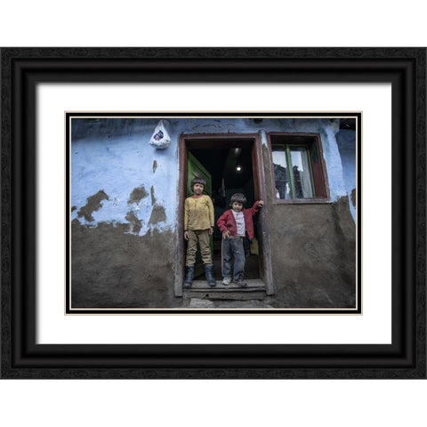 Hope Black Ornate Wood Framed Art Print with Double Matting by Nevo, Tali