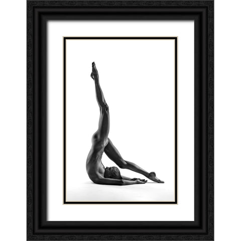 Yoga Black Ornate Wood Framed Art Print with Double Matting by Valevicius, Aurimas