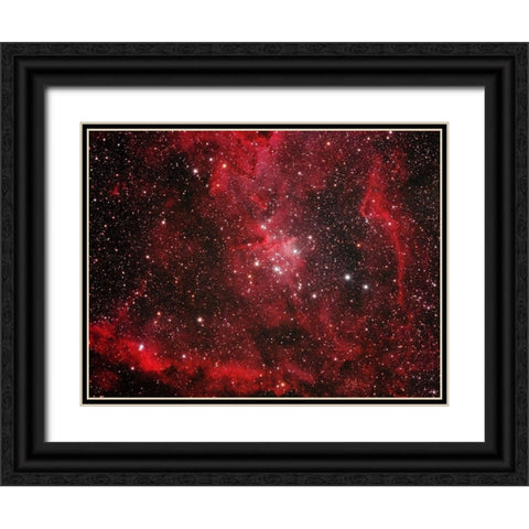 Heart Nebula Black Ornate Wood Framed Art Print with Double Matting by Zhao, Henry