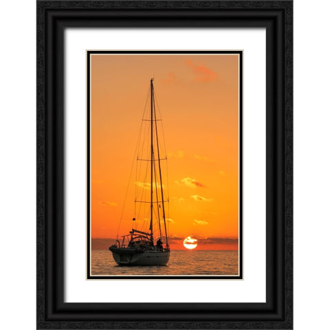 Last Sunset Black Ornate Wood Framed Art Print with Double Matting by Tudose, Adrian
