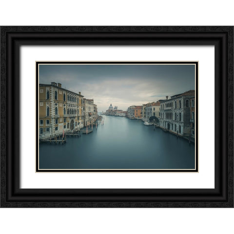 A Broken Frame Black Ornate Wood Framed Art Print with Double Matting by De Franzoni, Thomas