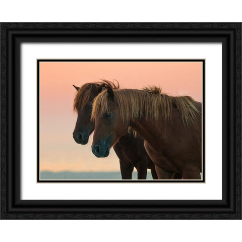 Looking Forward Black Ornate Wood Framed Art Print with Double Matting by Yu, Wenjin