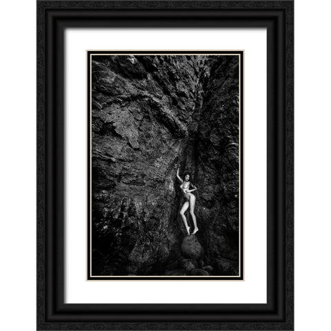 Cave Black Ornate Wood Framed Art Print with Double Matting by Gil Raga, Joan
