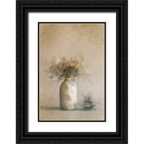 Fallen Leaves Black Ornate Wood Framed Art Print with Double Matting by Kiral, Cicek