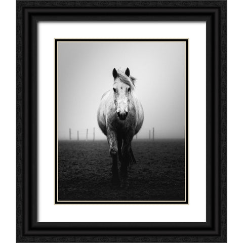 Confidence Black Ornate Wood Framed Art Print with Double Matting by Staelens, Christophe
