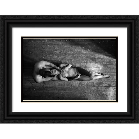 Aam Black Ornate Wood Framed Art Print with Double Matting by Kapsha, Eduards
