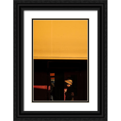 Plaza Mayor Black Ornate Wood Framed Art Print with Double Matting by Amare, Bego