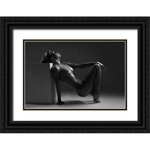 Glare Black Ornate Wood Framed Art Print with Double Matting by Markachev, Leonid