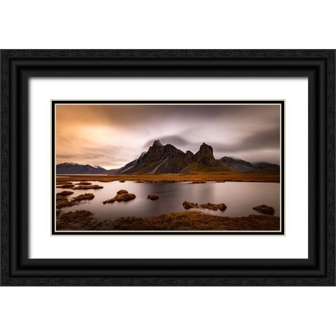Eystrahorn Black Ornate Wood Framed Art Print with Double Matting by Capitao, Goncalo