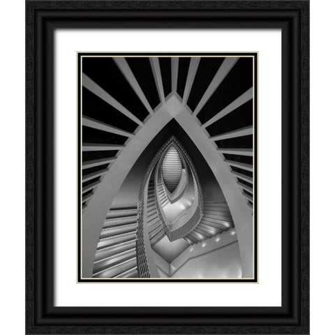 Amazing Staircase Black Ornate Wood Framed Art Print with Double Matting by Yang, Jimmy