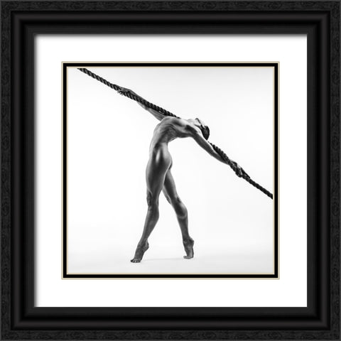Dancing With The Rope Black Ornate Wood Framed Art Print with Double Matting by Valevicius, Aurimas