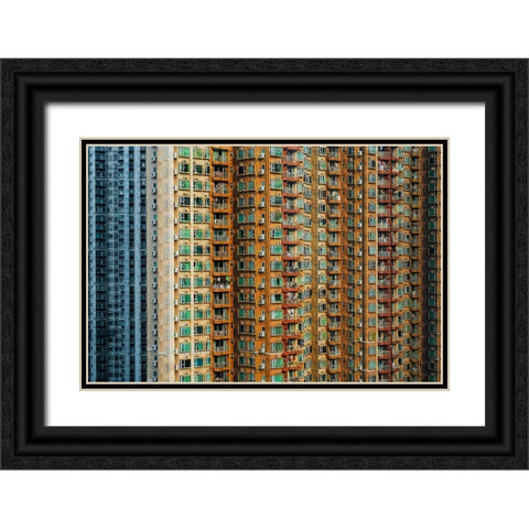 Claustrophobic Hk Black Ornate Wood Framed Art Print with Double Matting by Lai, Jonathan