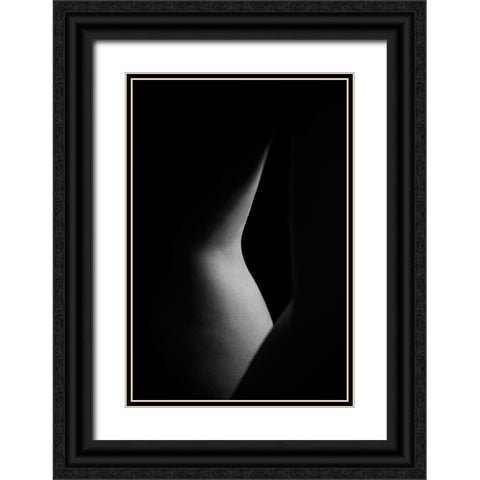 Lines Black Ornate Wood Framed Art Print with Double Matting by Bosogea-Tudor, Ileana