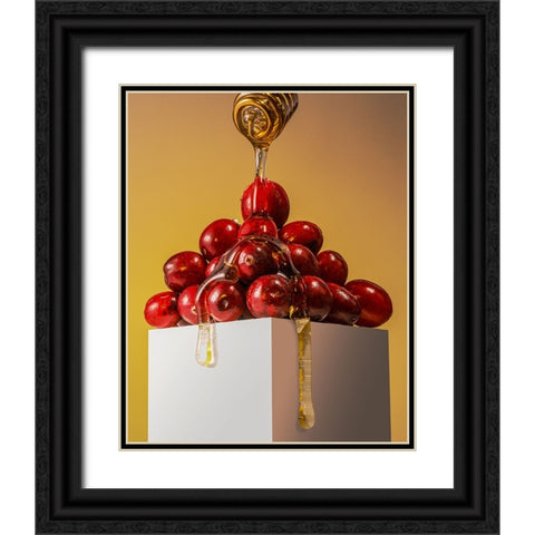 Cranberries With Honey Black Ornate Wood Framed Art Print with Double Matting by Morozov, Konstantin