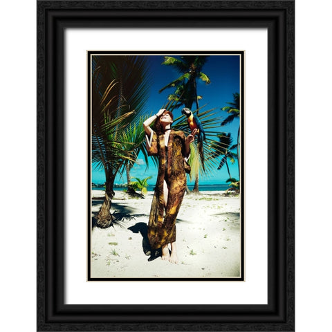 On A Treasure Island Black Ornate Wood Framed Art Print with Double Matting by Bolgov (Axe), Ruslan