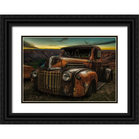 Vintage Festival Waroux Black Ornate Wood Framed Art Print with Double Matting by Philippe, Laruelle