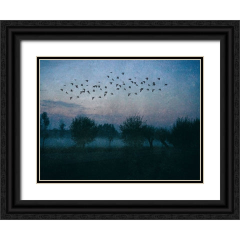 The Promise Black Ornate Wood Framed Art Print with Double Matting by Landau, Ulrike