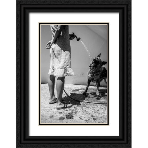 Invaders Must Die Black Ornate Wood Framed Art Print with Double Matting by Zarco, Antonio