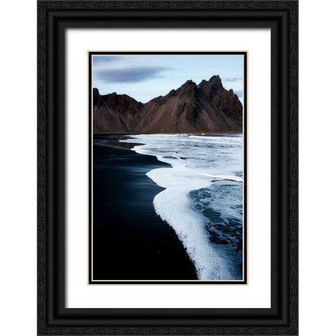 Natural black and white Black Ornate Wood Framed Art Print with Double Matting by Vazquez L., David