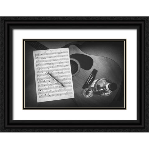 Just A Gigolo Black Ornate Wood Framed Art Print with Double Matting by Schleicher-Schwarz, Roswitha