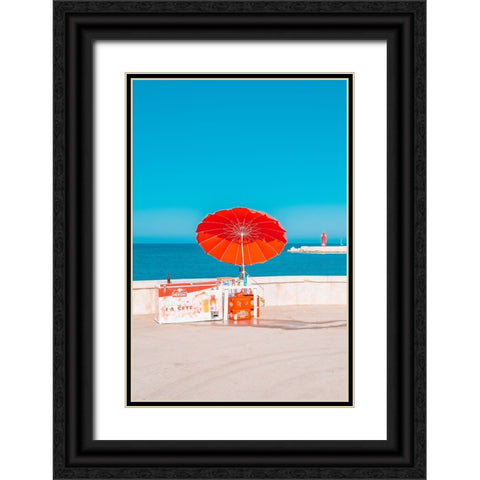 Red Summer Black Ornate Wood Framed Art Print with Double Matting by Ruoli, Roberto