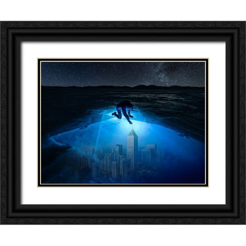 Ignite The Outer Dimension Black Ornate Wood Framed Art Print with Double Matting by Yu Wu, Irene