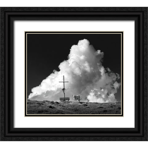 Enjoying The Views Black Ornate Wood Framed Art Print with Double Matting by Winkler, Jens