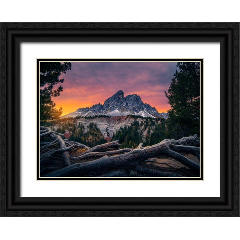 Untitled Black Ornate Wood Framed Art Print with Double Matting by Ilkovic, Jan
