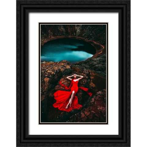 If Your Heart is a Volcano Black Ornate Wood Framed Art Print with Double Matting by Bolgov (Axe), Ruslan