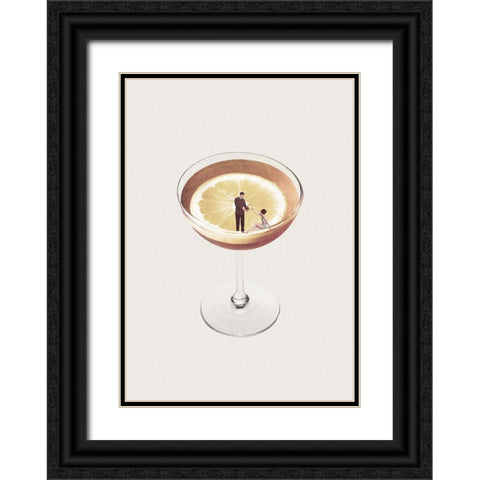 My drink needs a drink Black Ornate Wood Framed Art Print with Double Matting by Leon, Maarten