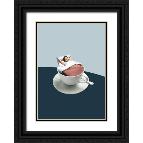 Morning rituals Black Ornate Wood Framed Art Print with Double Matting by Leon, Maarten